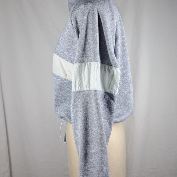 Victoria's Secret Pink Cropped Pullover Drawstring Fleece Small Heather Gray - Picture 3 of 11